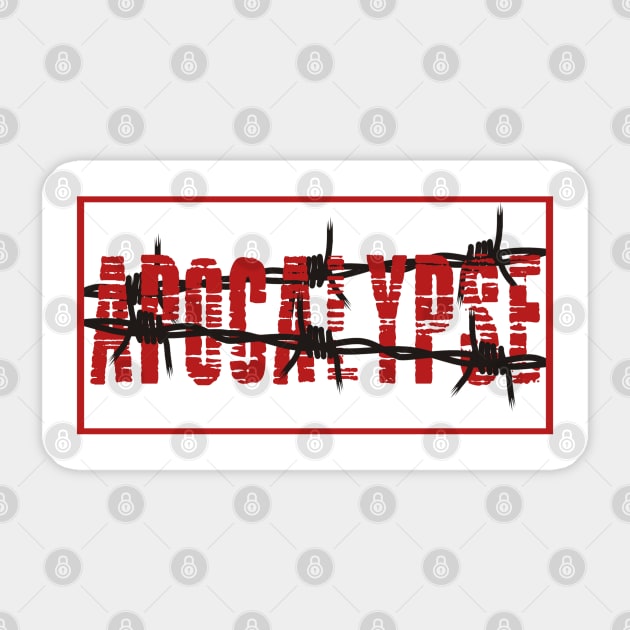 Apocalypse Cool Word Art Minimalist Aesthetic Design Sticker by PANGANDOY